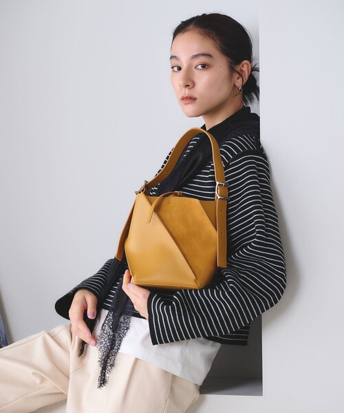 BEAUTY&YOUTH UNITED ARROWS(ビューティーアンドユースユナイテッドアローズ)の「スエード×レザー ネジリ ショルダーバッグ(ショルダーバッグ・レディース・マスタード/ダークブラウン・FREE)」の18枚目の写真
