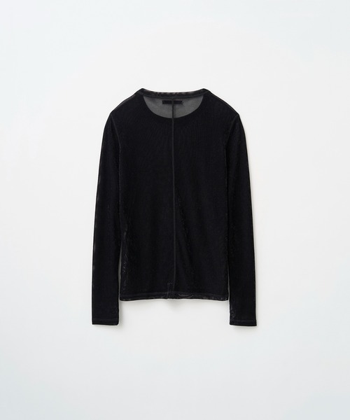 Juha(ユハ)の「SHEER VELOUR SKIN TOP(Tシャツ/カットソー・メンズ・ベージュ/ブラック・3/4)」の11枚目の写真
