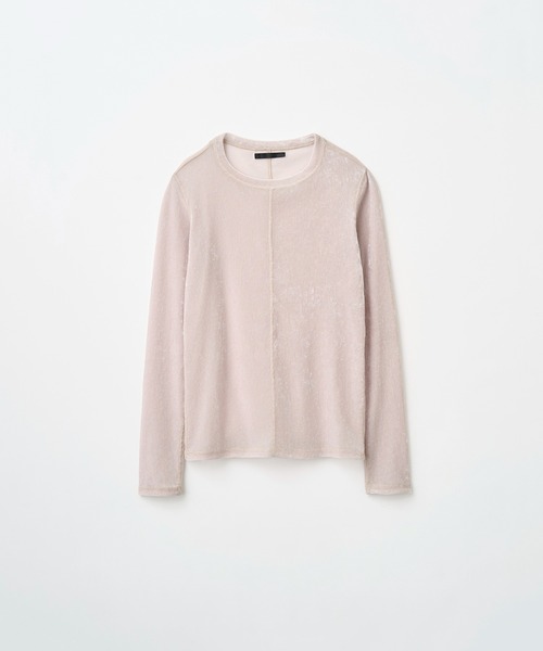 Juha(ユハ)の「SHEER VELOUR SKIN TOP(Tシャツ/カットソー・メンズ・ベージュ/ブラック・3/4)」の9枚目の写真