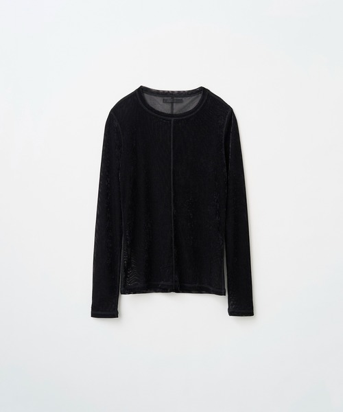 Juha(ユハ)の「SHEER VELOUR SKIN TOP(Tシャツ/カットソー・メンズ・ベージュ/ブラック・3/4)」の10枚目の写真