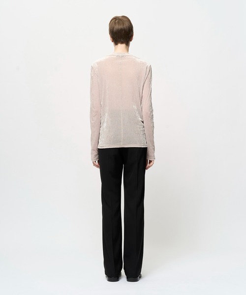 Juha(ユハ)の「SHEER VELOUR SKIN TOP(Tシャツ/カットソー・メンズ・ベージュ/ブラック・3/4)」の5枚目の写真