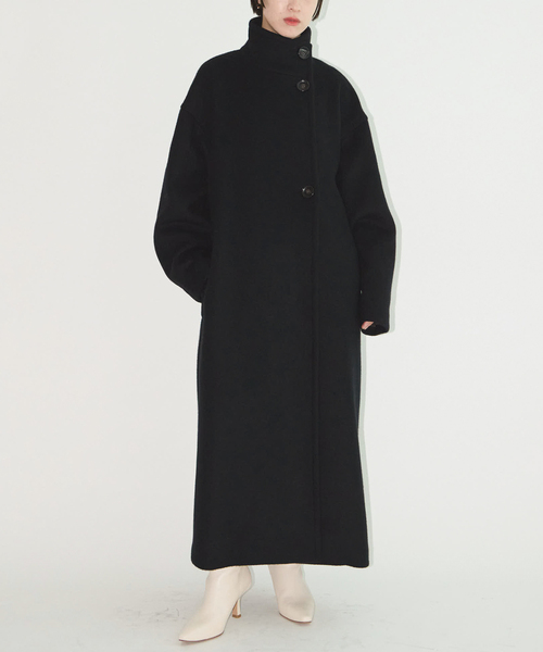 CITYSHOP(シティーショップ)の「《追加3》STAND NECK コート(その他アウター・レディース・ブラック・38/36)」の1枚目の写真