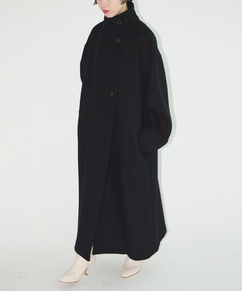 CITYSHOP(シティーショップ)の「《追加3》STAND NECK コート(その他アウター・レディース・ブラック・38/36)」の2枚目の写真