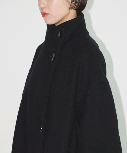CITYSHOP(シティーショップ)の「《追加3》STAND NECK コート(その他アウター・レディース・ブラック・38/36)」の3枚目の写真