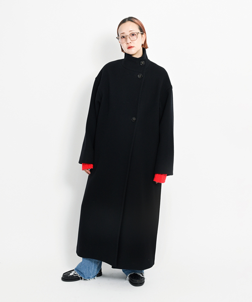 CITYSHOP(シティーショップ)の「《追加3》STAND NECK コート(その他アウター・レディース・ブラック・38/36)」の9枚目の写真