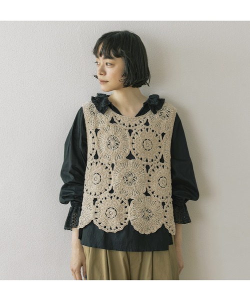 natural by clip молерез刺繍 ベスト (вышитый жилет)
