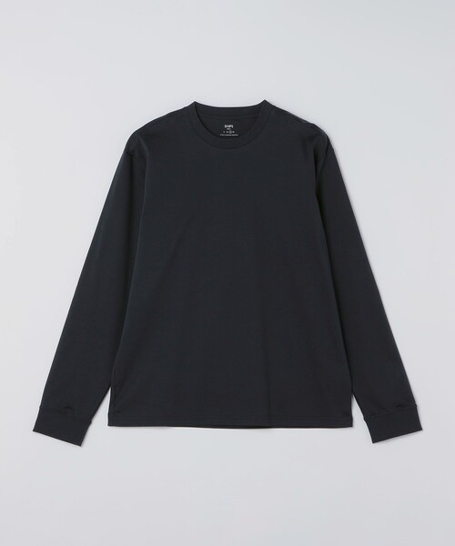 SHIPS Colors(シップス カラーズ)の「〈抗菌防臭・UVカット〉シルケット コットン クルーネック ロンT 2◇(Tシャツ/カットソー・メンズ・ブラック/ライトホワイト/ネイビー/グレー・SMALL/MEDIUM/LARGE/X-LARGE)」の7枚目の写真