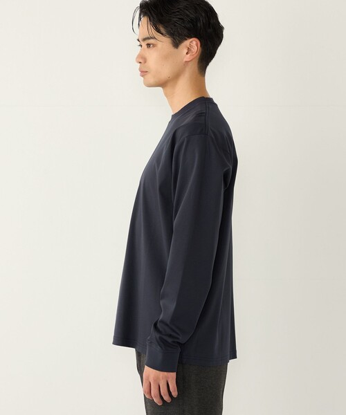SHIPS Colors(シップス カラーズ)の「〈抗菌防臭・UVカット〉シルケット コットン クルーネック ロンT 2◇(Tシャツ/カットソー・メンズ・ブラック/ライトホワイト/ネイビー/グレー・SMALL/MEDIUM/LARGE/X-LARGE)」の18枚目の写真