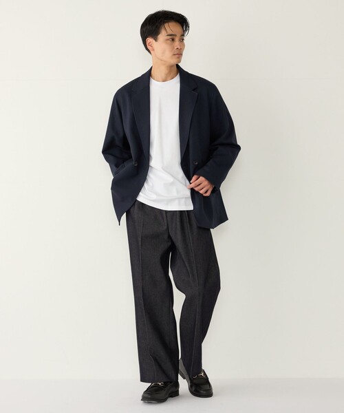 SHIPS Colors(シップス カラーズ)の「〈抗菌防臭・UVカット〉シルケット コットン クルーネック ロンT 2◇(Tシャツ/カットソー・メンズ・ブラック/ライトホワイト/ネイビー/グレー・SMALL/MEDIUM/LARGE/X-LARGE)」の21枚目の写真