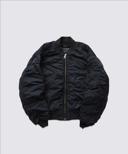 FIDELITY(フィデリティ)の「VINTAGE WASH MA-1 / MA-1 フライトジャケット(ミリタリージャケット・メンズ・ダークネイビー/オリーブ・MEDIUM/LARGE)」の2枚目の写真