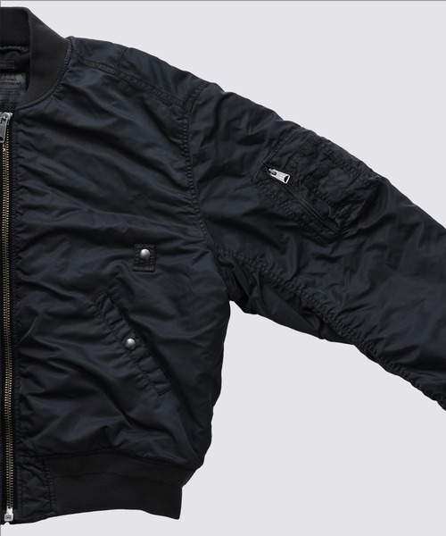 FIDELITY(フィデリティ)の「VINTAGE WASH MA-1 / MA-1 フライトジャケット(ミリタリージャケット・メンズ・ダークネイビー/オリーブ・MEDIUM/LARGE)」の11枚目の写真