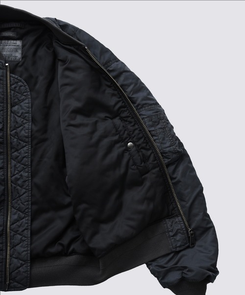 FIDELITY(フィデリティ)の「VINTAGE WASH MA-1 / MA-1 フライトジャケット(ミリタリージャケット・メンズ・ダークネイビー/オリーブ・MEDIUM/LARGE)」の12枚目の写真