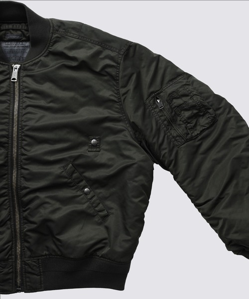 FIDELITY(フィデリティ)の「VINTAGE WASH MA-1 / MA-1 フライトジャケット(ミリタリージャケット・メンズ・ダークネイビー/オリーブ・MEDIUM/LARGE)」の5枚目の写真