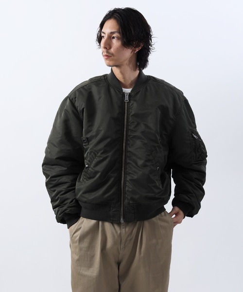 FIDELITY(フィデリティ)の「VINTAGE WASH MA-1 / MA-1 フライトジャケット(ミリタリージャケット・メンズ・ダークネイビー/オリーブ・MEDIUM/LARGE)」の18枚目の写真