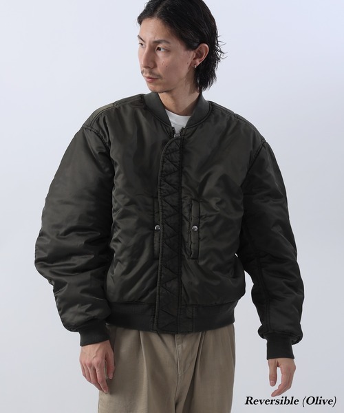 FIDELITY(フィデリティ)の「VINTAGE WASH MA-1 / MA-1 フライトジャケット(ミリタリージャケット・メンズ・ダークネイビー/オリーブ・MEDIUM/LARGE)」の19枚目の写真