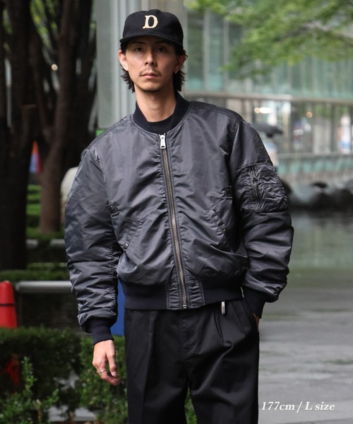 FIDELITY(フィデリティ)の「VINTAGE WASH MA-1 / MA-1 フライトジャケット(ミリタリージャケット・メンズ・ダークネイビー/オリーブ・MEDIUM/LARGE)」の16枚目の写真