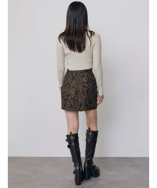MURUA（ムルーア）の「ゴブランミニスカート　秋服　冬服（スカート・レディース・ブラウン/ブルー・2/1）」の3枚目の写真