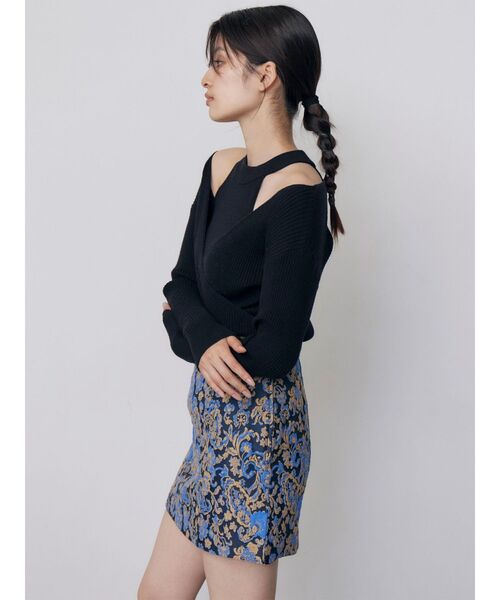 MURUA（ムルーア）の「ゴブランミニスカート　秋服　冬服（スカート・レディース・ブラウン/ブルー・2/1）」の15枚目の写真