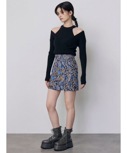 MURUA（ムルーア）の「ゴブランミニスカート　秋服　冬服（スカート・レディース・ブラウン/ブルー・2/1）」の17枚目の写真