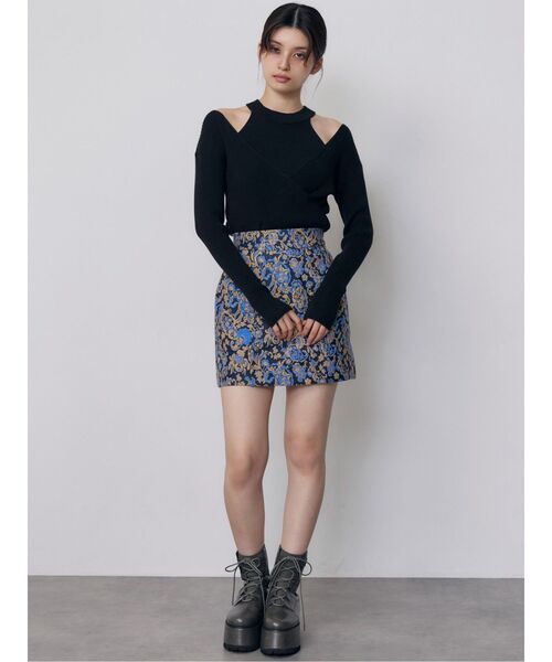 MURUA（ムルーア）の「ゴブランミニスカート　秋服　冬服（スカート・レディース・ブラウン/ブルー・2/1）」の19枚目の写真