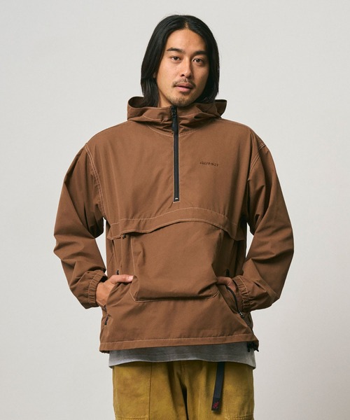 Gramicci(グラミチ)の「WR ANORAK|ウォーターレジスタントアノラック(ナイロンジャケット・メンズ・ブラック/ダークブラウン/カーキ・M/2XL/XL/L/S)」の2枚目の写真