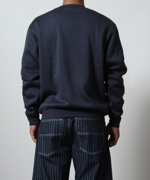 NYLAUS(ナイラス)の「【Nylaus】裏起毛 アメカジ ロゴプリント トレーナー スウェット 長袖(スウェット・メンズ・チャコール/杢グレー/ネイビー/オートミール/グレイッシュベージュ/ブラック・LL/L/M)」の14枚目の写真