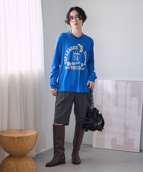 FREAK'S STORE(フリークスストア)の「GOOD ROCK SPEED/グッドロックスピード ロゴプリントロンT(Tシャツ/カットソー・レディース・ベージュ/ライトグレー/グリーン/オフホワイト/ブルー・フリ-)」の6枚目の写真