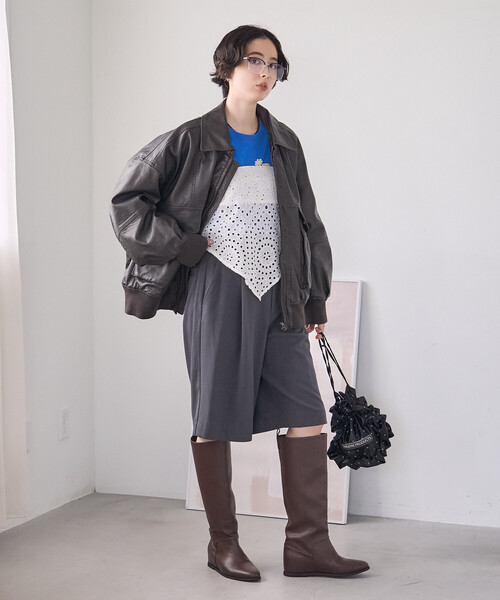 FREAK'S STORE(フリークスストア)の「GOOD ROCK SPEED/グッドロックスピード ロゴプリントロンT(Tシャツ/カットソー・レディース・ベージュ/ライトグレー/グリーン/オフホワイト/ブルー・フリ-)」の14枚目の写真