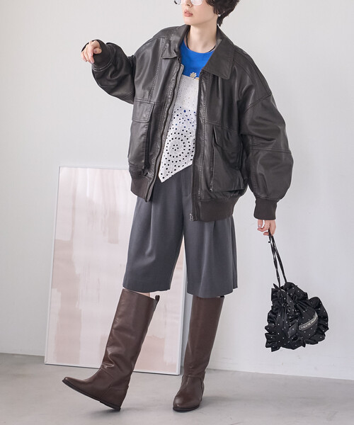 FREAK'S STORE(フリークスストア)の「GOOD ROCK SPEED/グッドロックスピード ロゴプリントロンT(Tシャツ/カットソー・レディース・ベージュ/ライトグレー/グリーン/オフホワイト/ブルー・フリ-)」の15枚目の写真