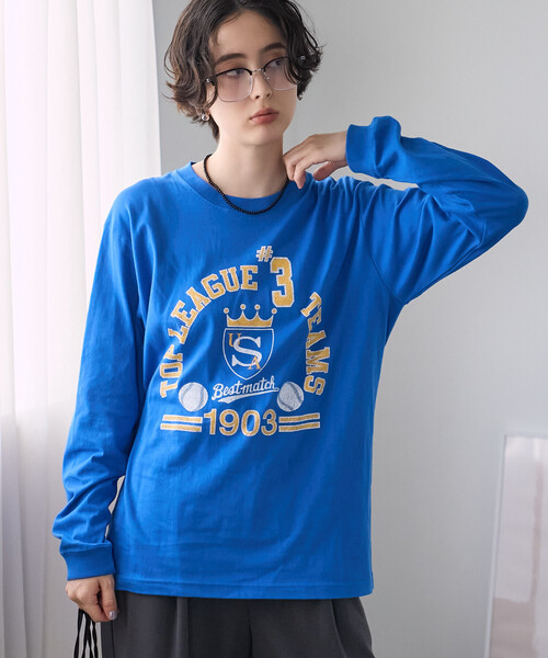 FREAK'S STORE(フリークスストア)の「GOOD ROCK SPEED/グッドロックスピード ロゴプリントロンT(Tシャツ/カットソー・レディース・ベージュ/ライトグレー/グリーン/オフホワイト/ブルー・フリ-)」の16枚目の写真