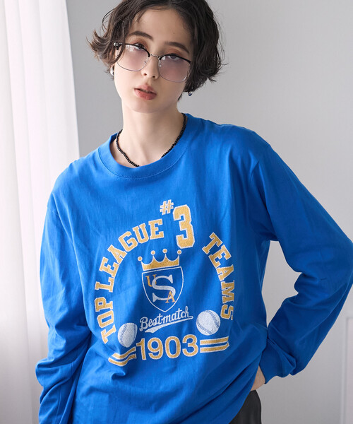 FREAK'S STORE(フリークスストア)の「GOOD ROCK SPEED/グッドロックスピード ロゴプリントロンT(Tシャツ/カットソー・レディース・ベージュ/ライトグレー/グリーン/オフホワイト/ブルー・フリ-)」の20枚目の写真