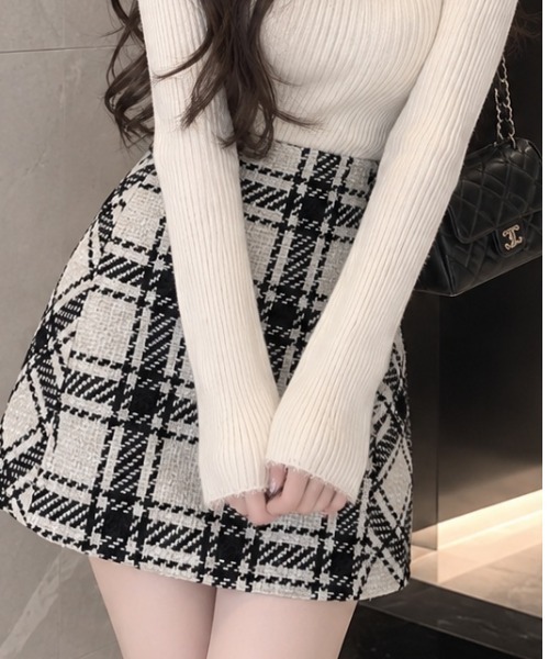 NoBelle（ノベル）の「ツイードチェックミニスカート（スカート・レディース・ブラック/ホワイト・FREE）」の13枚目の写真