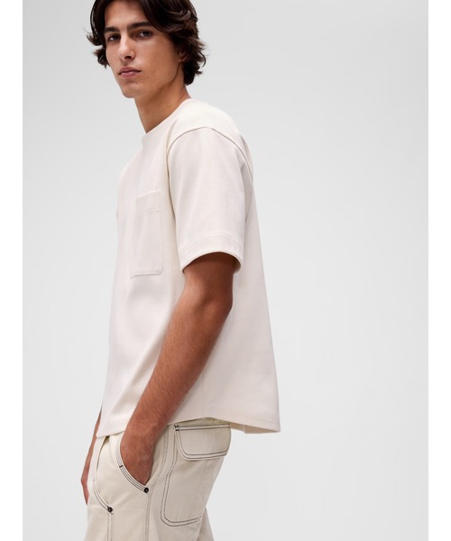 GapStudio(ギャップスタジオ)の「GapStudio エクストラヘビーウェイト ポケットTシャツ(Tシャツ/カットソー・メンズ・ホワイト・L/M/S/XS/XL)」の4枚目の写真