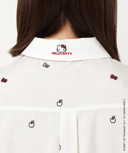 Jolly Poupee(ジョリープッペ)の「【HELLO KITTY】 ハローキティ コラボ刺繍ブラウス(シャツ/ブラウス・レディース・オフホワイト/ネイビー/ブルー・38/46/42)」の7枚目の写真