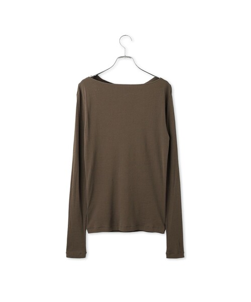 ADAM ET ROPE'(アダムエロペ)の「【EMOELLE】カウルネックロンT(Tシャツ/カットソー・レディース・オフホワイト/ブラウン・FREE)」の17枚目の写真