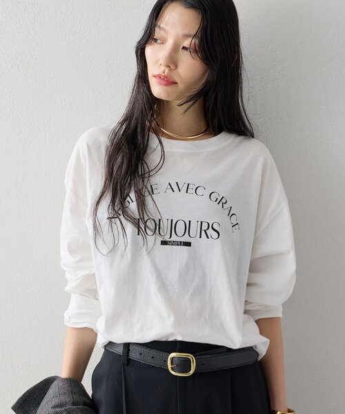 GALLARDAGALANTE(ガリャルダガランテ)の「【GOOD ROCK SPEED】ロングスリーブTee(Tシャツ/カットソー・レディース・ホワイト/ブラック・FREE)」の2枚目の写真
