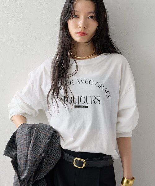 GALLARDAGALANTE(ガリャルダガランテ)の「【GOOD ROCK SPEED】ロングスリーブTee(Tシャツ/カットソー・レディース・ホワイト/ブラック・FREE)」の3枚目の写真