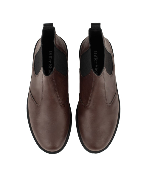 DIFFERSHOE（ディファーシュー）の「メンズ DPPR シークレット チェルシーブーツ 7CM ブラウン（ブーツ・メンズ・その他/ダークブラウン・FREE/25cm/26cm/27cm/28cm）」の3枚目の写真
