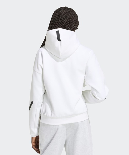 adidas（アディダス）の「アディダス Z.N.E. フルジップ パーカー / アディダス adidas（パーカー・レディース・ホワイト・SMALL/XX-LARGE/LARGE/MEDIUM/X-LARGE）」の2枚目の写真