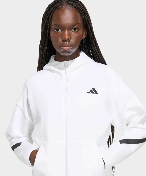 adidas（アディダス）の「アディダス Z.N.E. フルジップ パーカー / アディダス adidas（パーカー・レディース・ホワイト・SMALL/XX-LARGE/LARGE/MEDIUM/X-LARGE）」の3枚目の写真