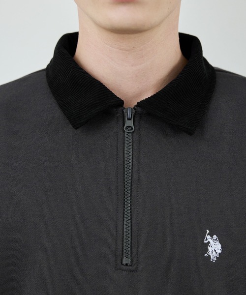 U.S. POLO ASSN.(ユーエスポロアッスン)の「U.S. POLO ASSN. / 裏毛ハーフジップポロスウェット(スウェット・メンズ・ダークブラウン/ブラック/ダークネイビー/チャコール・S/XL/L/M)」の10枚目の写真