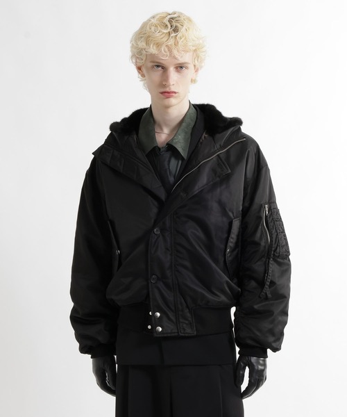 HARE(ハレ)の「エアサーマルコンパクトフードブルゾン(HARE)(ブルゾン・メンズ・ネイビー/グリーン/ブラック・SMALL/MEDIUM)」の1枚目の写真