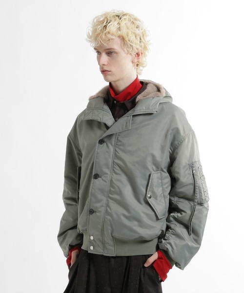 HARE(ハレ)の「エアサーマルコンパクトフードブルゾン(HARE)(ブルゾン・メンズ・ネイビー/グリーン/ブラック・SMALL/MEDIUM)」の18枚目の写真
