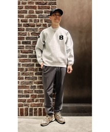 BRIEFING（ブリーフィング）の「【BRIEFING公式】MEN’S BIRDS EYE KNIT CREWNECK（ニット／軽量／遮熱／GOLF／ゴルフ）（ニット/セーター）」