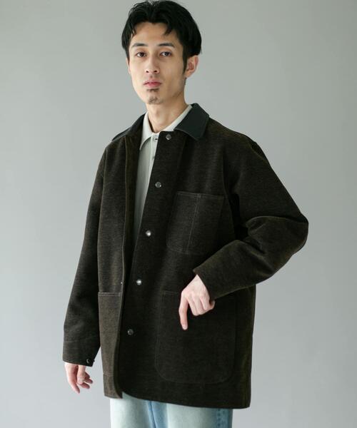 URBAN RESEARCH DOORS(アーバンリサーチドアーズ)の「インディゴモール ミドルワークジャケット(カバーオール・メンズ・オリーブ/ネイビー・LARGE/MEDIUM)」の4枚目の写真