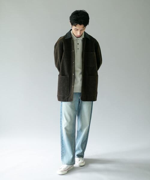 URBAN RESEARCH DOORS(アーバンリサーチドアーズ)の「インディゴモール ミドルワークジャケット(カバーオール・メンズ・オリーブ/ネイビー・LARGE/MEDIUM)」の8枚目の写真