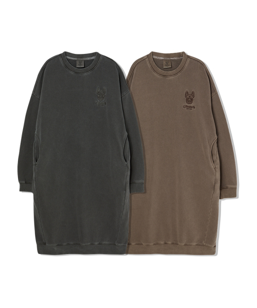LIFE WORK(ライフワーク)の「レディース ロマンピグメントラウンドワンピース(ワンピース・レディース・チャコールグレー/ブラウン・FREE)」の3枚目の写真
