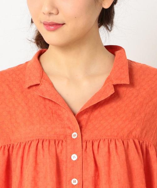 Another Edition（アナザーエディション）の「KiiRAジョーゼットシャツ/KiiRA GATHRED SHT◆（シャツ/ブラウス・レディース・ホワイト/レッド/ベージュ・FREE）」の8枚目の写真