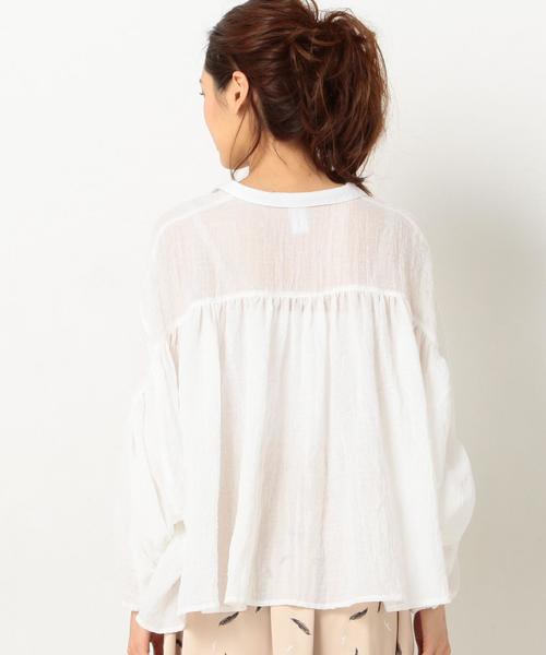 Another Edition（アナザーエディション）の「KiiRAジョーゼットシャツ/KiiRA GATHRED SHT◆（シャツ/ブラウス・レディース・ホワイト/レッド/ベージュ・FREE）」の12枚目の写真