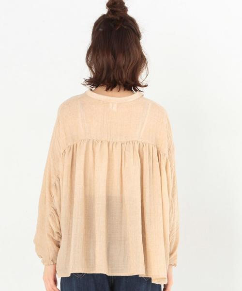 Another Edition（アナザーエディション）の「KiiRAジョーゼットシャツ/KiiRA GATHRED SHT◆（シャツ/ブラウス・レディース・ホワイト/レッド/ベージュ・FREE）」の18枚目の写真